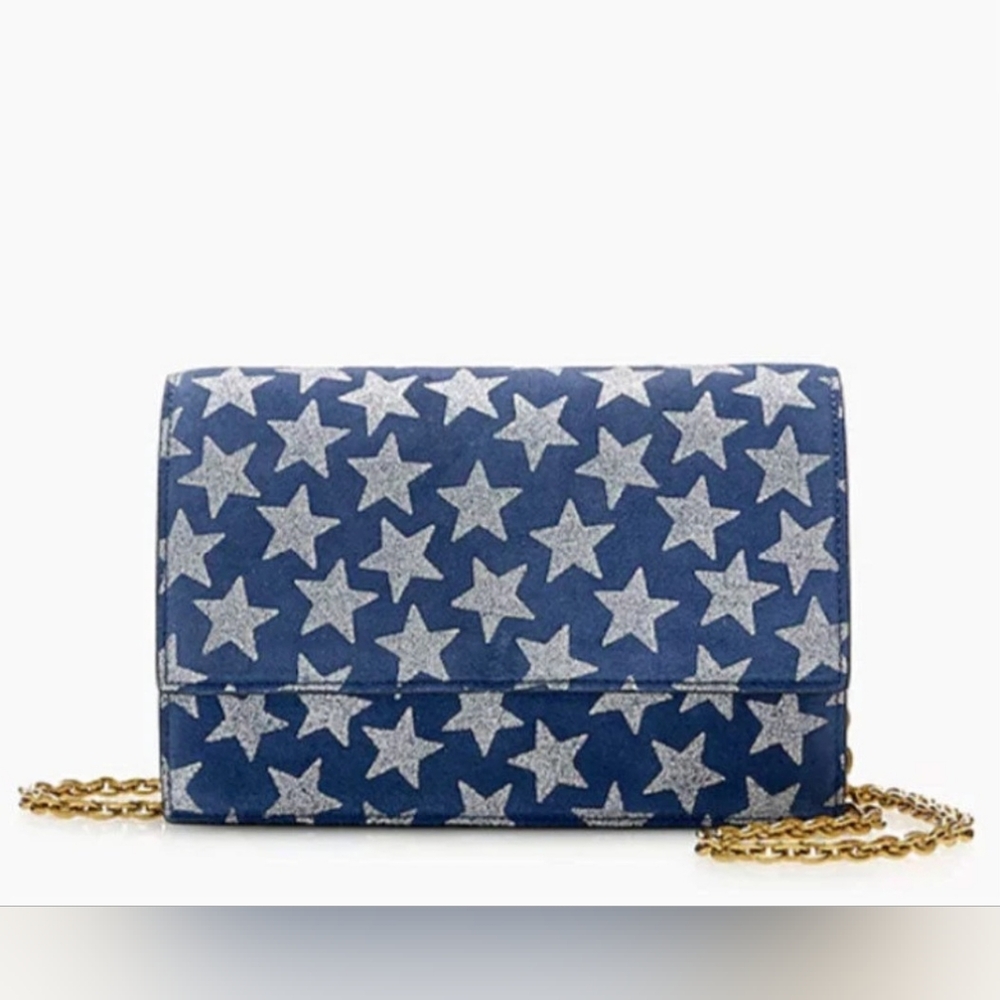 Jcrew Harrison Clutch Convertible Crossbody Bag Stars Italy
